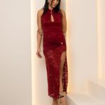 Kuka bordo dress