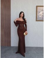 Kallas strapless μάξι φόρεμα