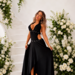 Queen black maxi dress
